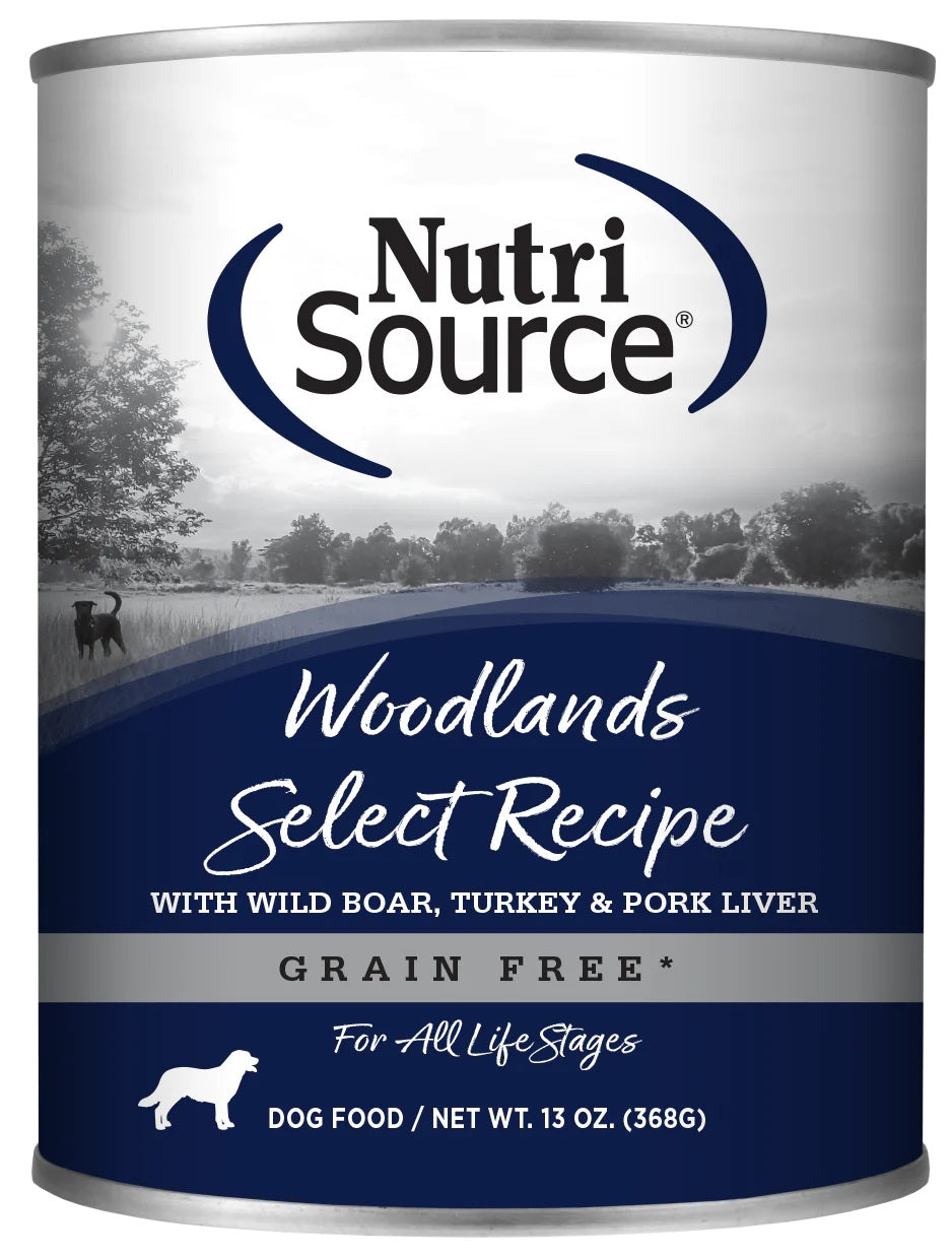 NutriSource Woodlands Select Grain Free Wet Dog Food 12 oz