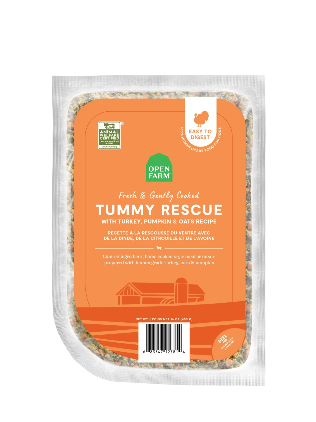 Open Farm Dog Frozen Gently Cooked Tummy Rescue 96 oz