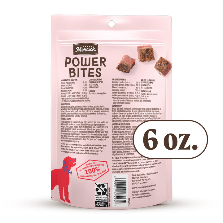 Merrick Power Bites Texas Beef Treats 6oz back