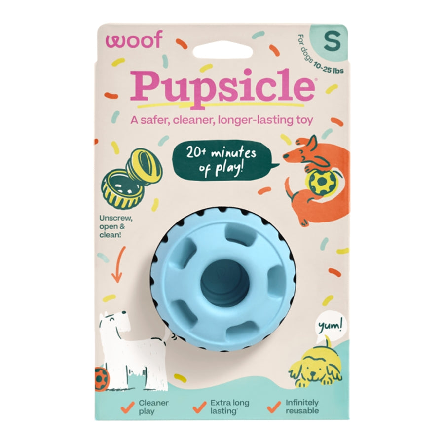 Woof Dog Toy Pupsicle Birthday Blue Small