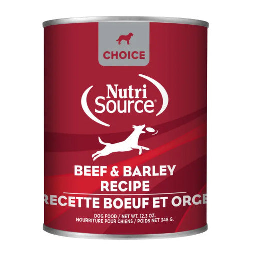 NutriSource Dog Can ChoiceBeef Barley 12.3 oz