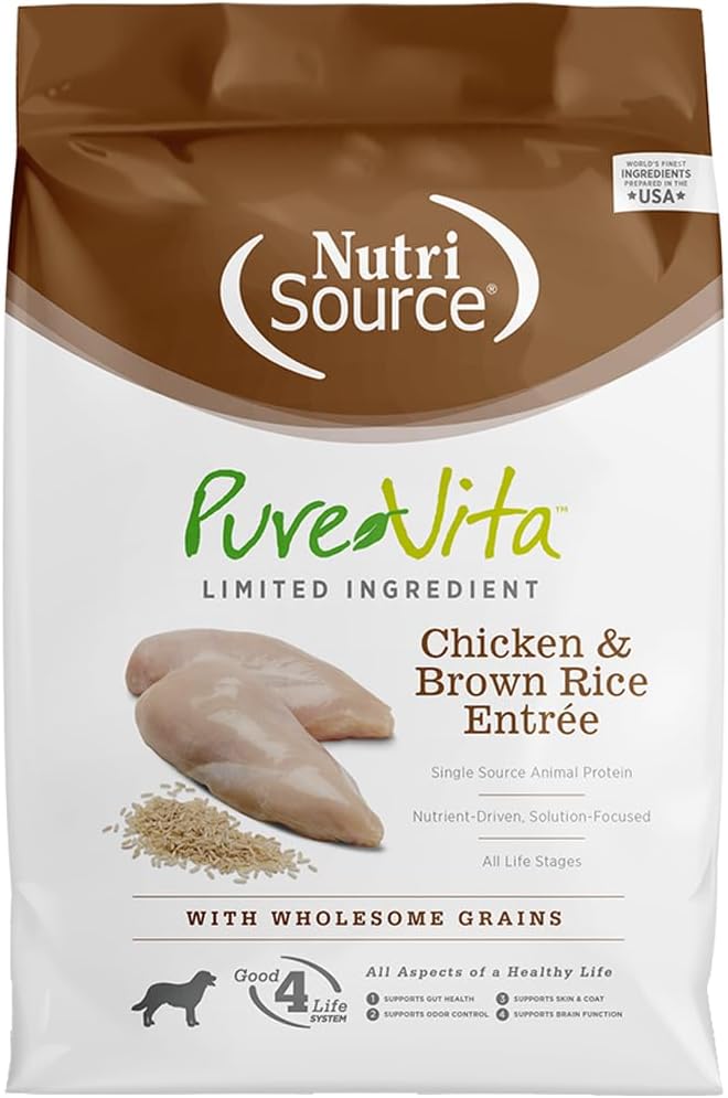 NutriSource Pure Vita Chicken Brown Rice Dog 4 lb