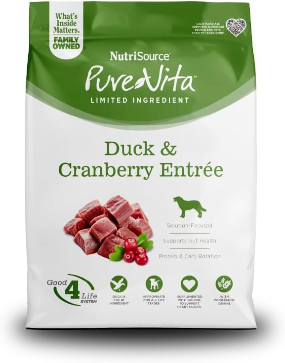 PURE VITA DOG DUCK CRANBERRY 4LB