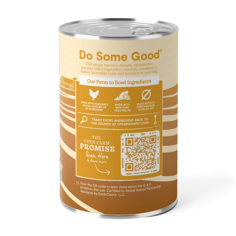Open Farm Grain Free Harvest Chicken Dog can 12.5
