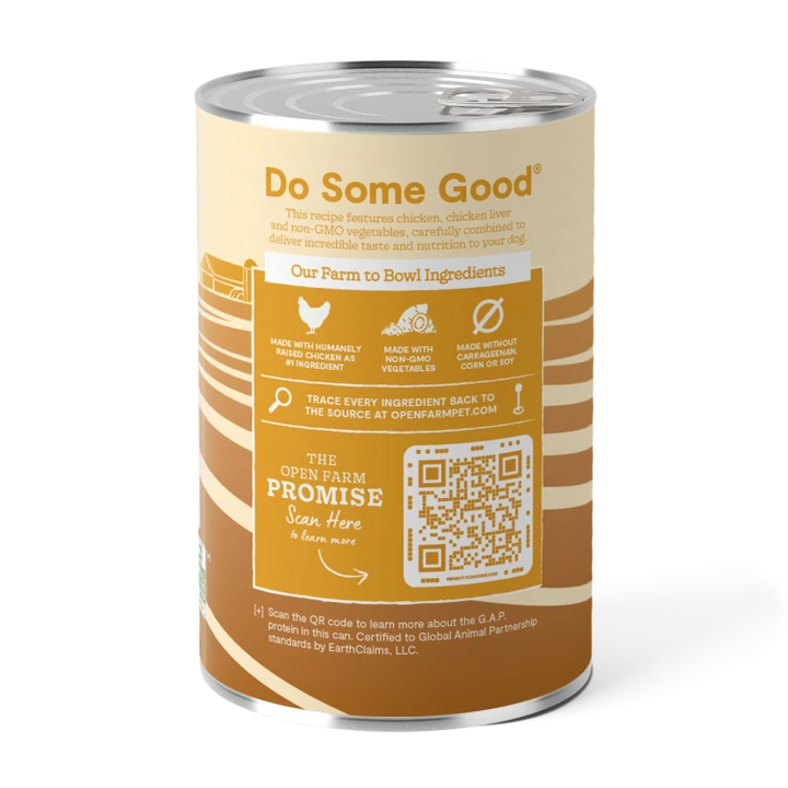 Open Farm Grain Free Harvest Chicken Dog can 12.5