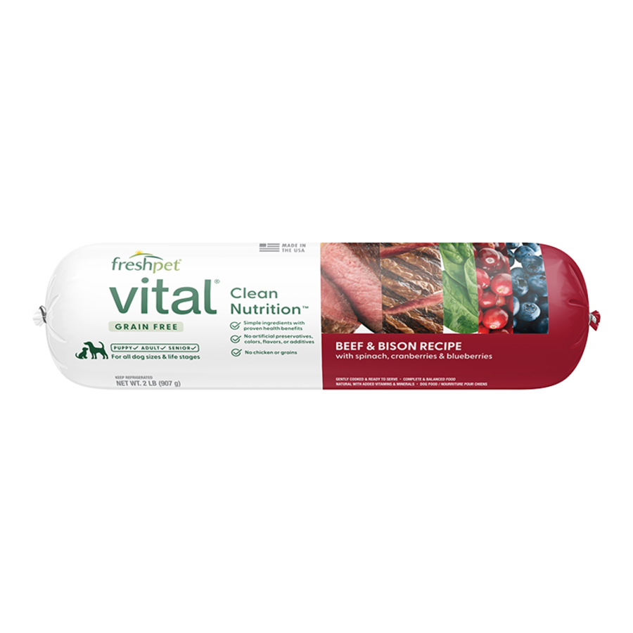 Deli Fresh Vital Grain Free Bison Beef 2 lb Roll