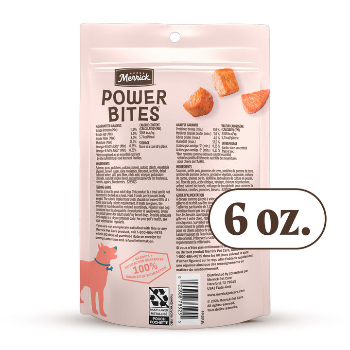 Merrick Power Bites Salmon Treats 6oz back