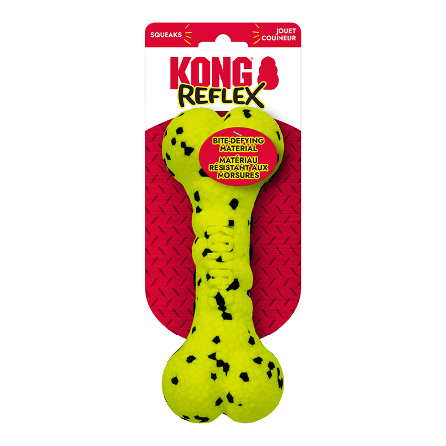 Kong Reflex Squeak Bone Dog Toy Medium Large