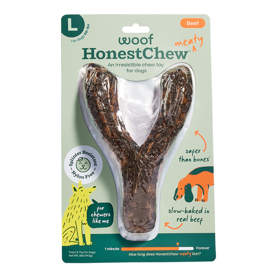 Woof Dog Toy HonestChew Meaty YGnawt Small