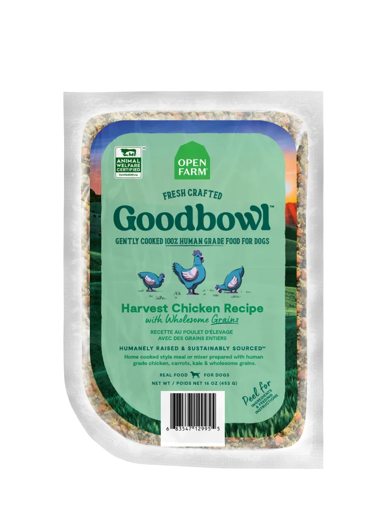 Open Farm Dog Frozen Gently Cooked Goodbowl Chicken Grain 16 oz