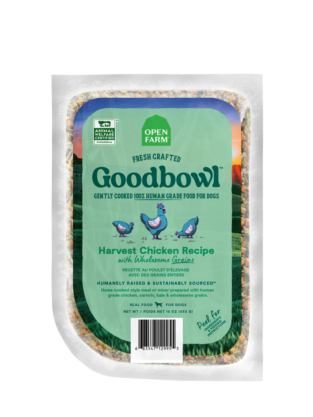 Open Farm Dog Frozen Goodbowl Chicken Grain 96 oz