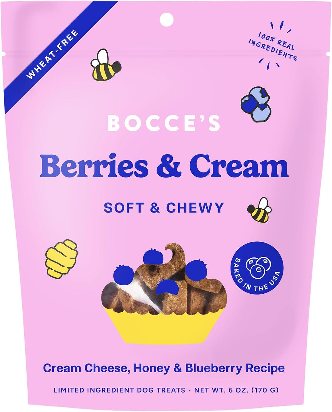 Bocces Bakery Berry and Cream Dog Treat 6 oz