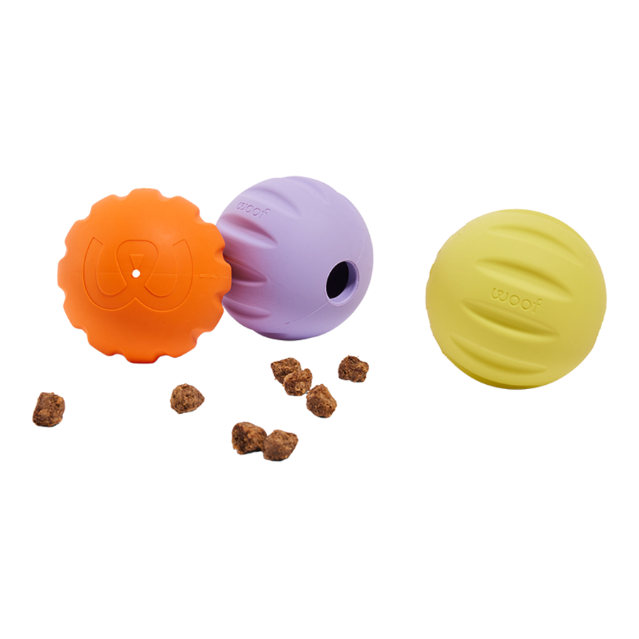 Woof Dog Toy Forager Flyball 3 Pack