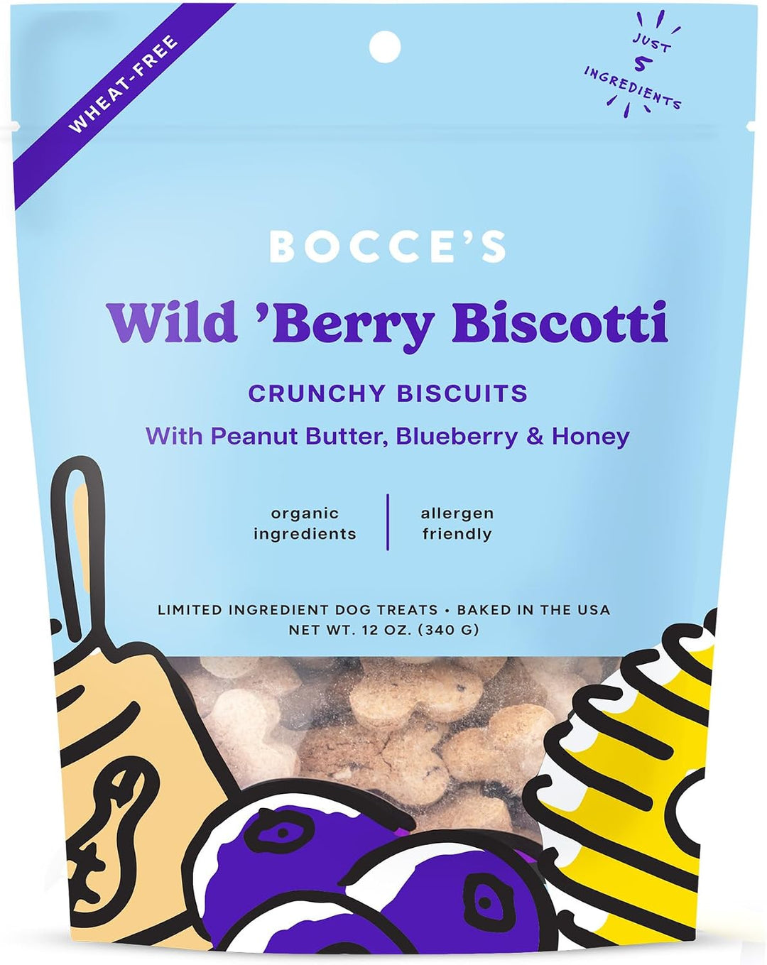 Bocces Bakery Small Batch Wild Berry Biscotti 12 oz