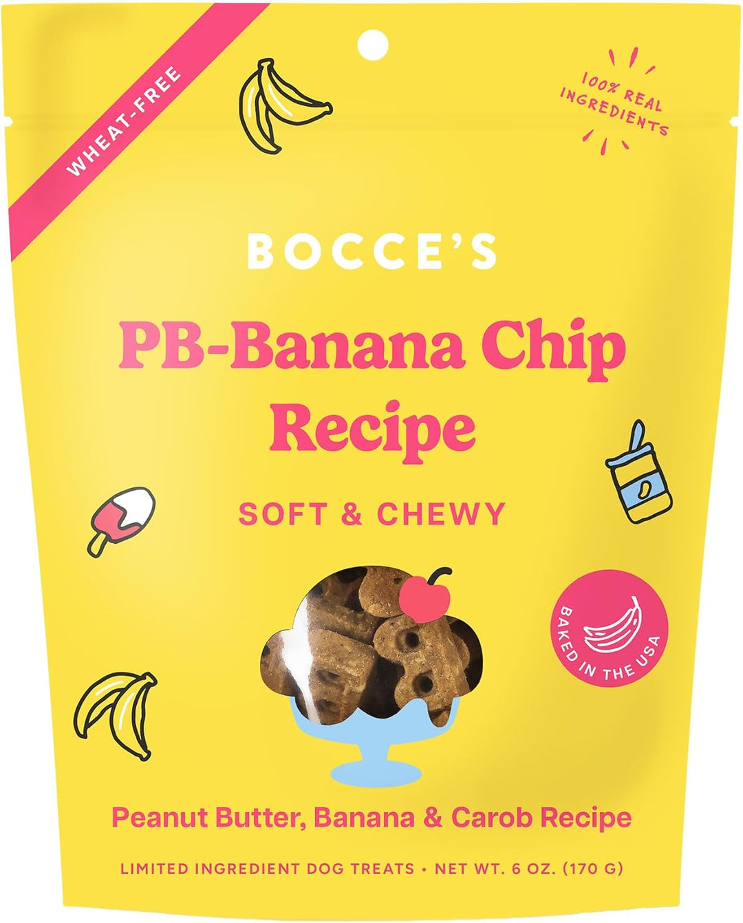 Bocces Bakery Scoop Shop Soft and Chewy Peanut Butter &amp; Banana Chip 6 oz