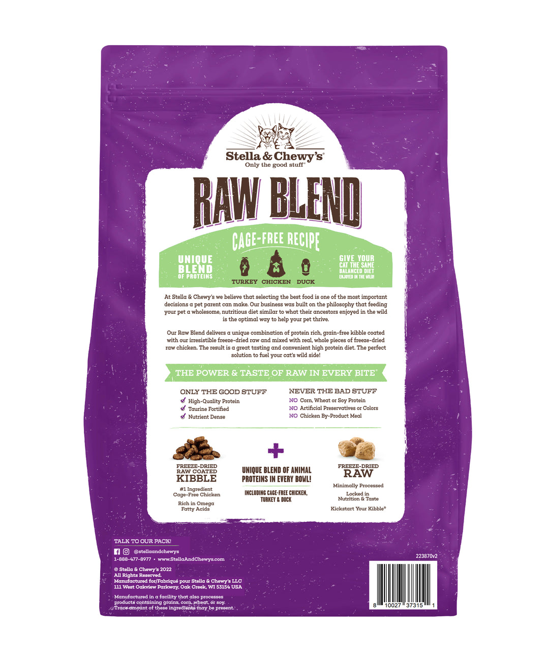 Kibble Raw Blend Cage Free - 2.5 lb