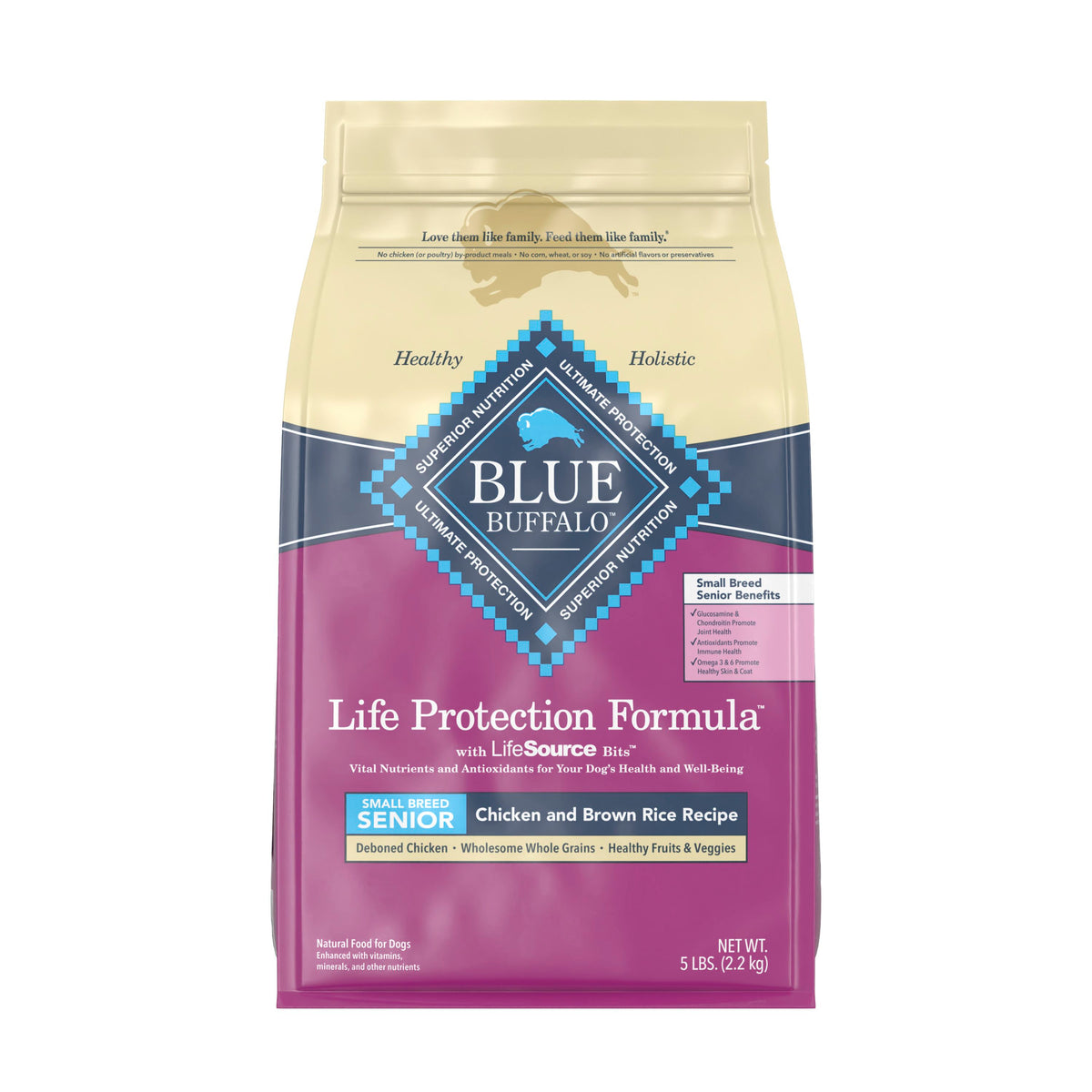 Blue Buffalo Senior Small Breed Chicken Rice 5lb
