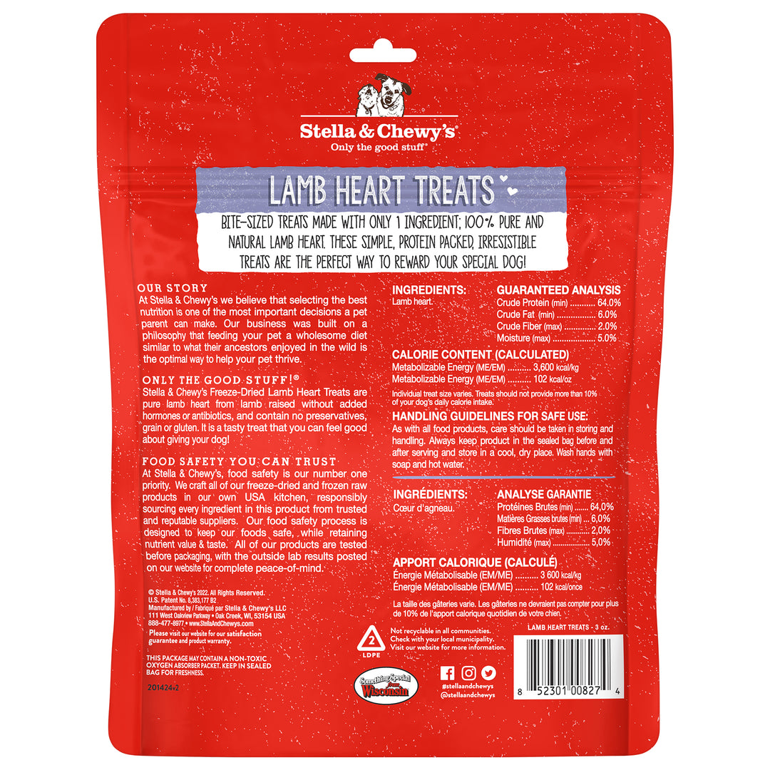 Single Ingredient Treats Lamb Heart - 3 oz