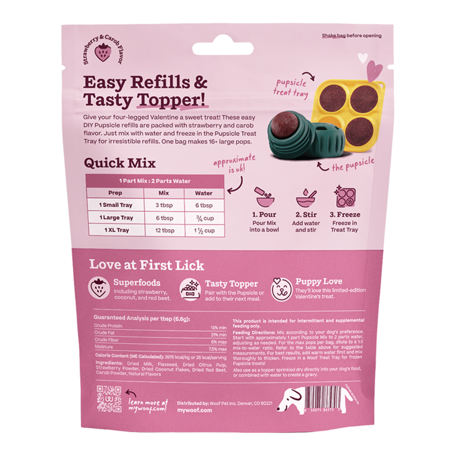 Woof Dog Treat Pupsicle Treat Mix Berry Crush 5.5 oz