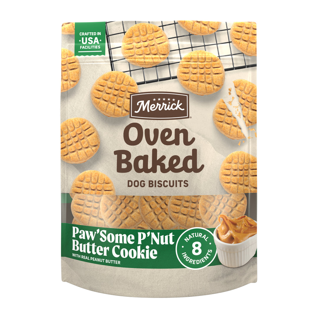 Merrick Oven Baked Pawsome Peanut Butter Dog Treat 11 oz