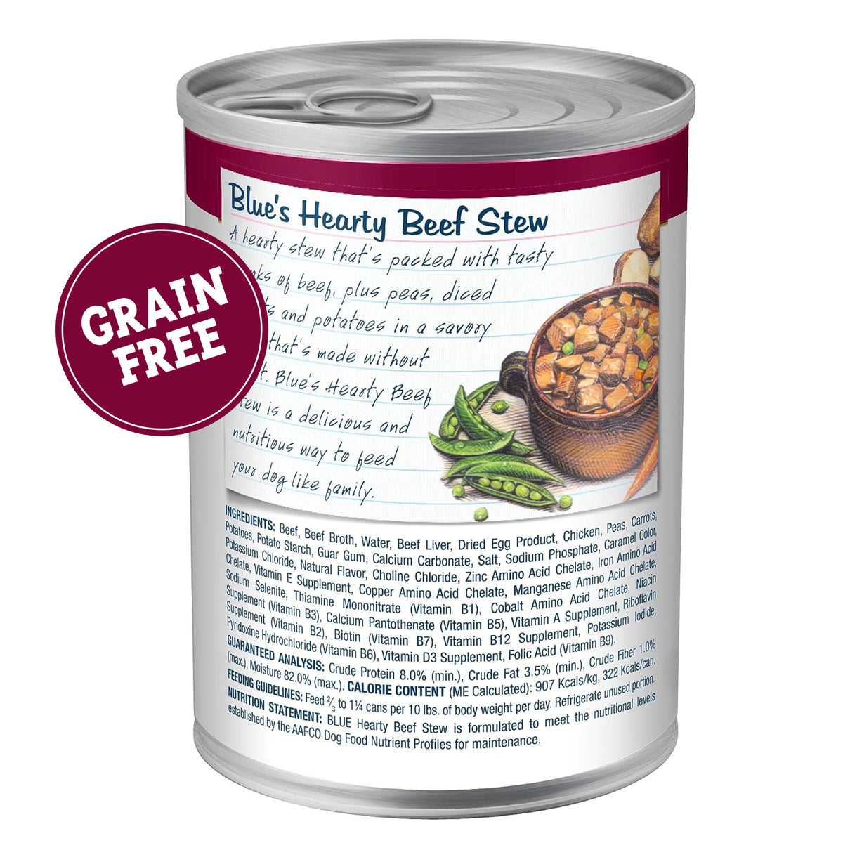 Blue Buffalo Blue's Stew Hearty Beef Stew Grain Free Wet Dog Food