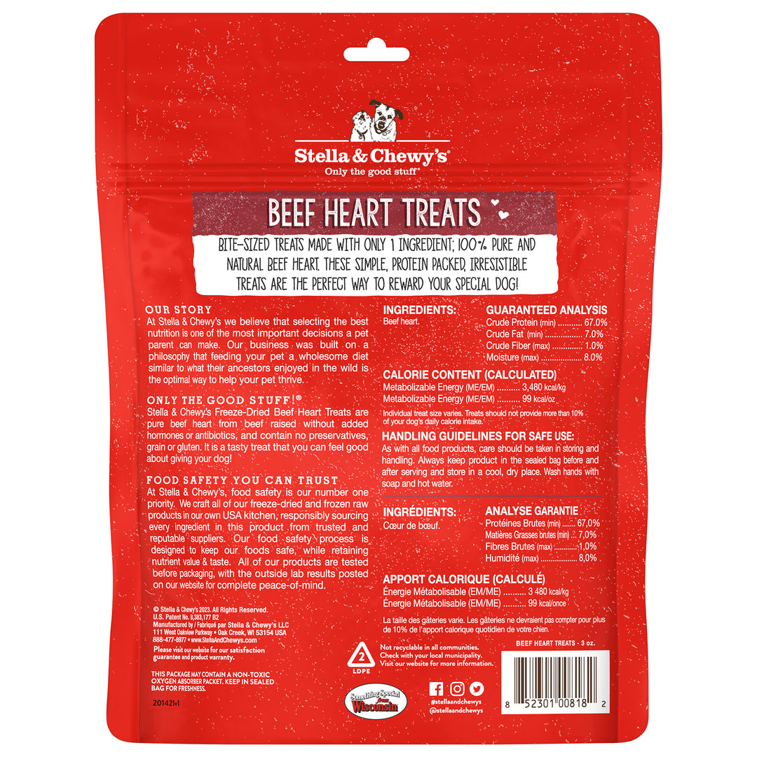 Single Ingredient Treats Beef Heart - 3 oz
