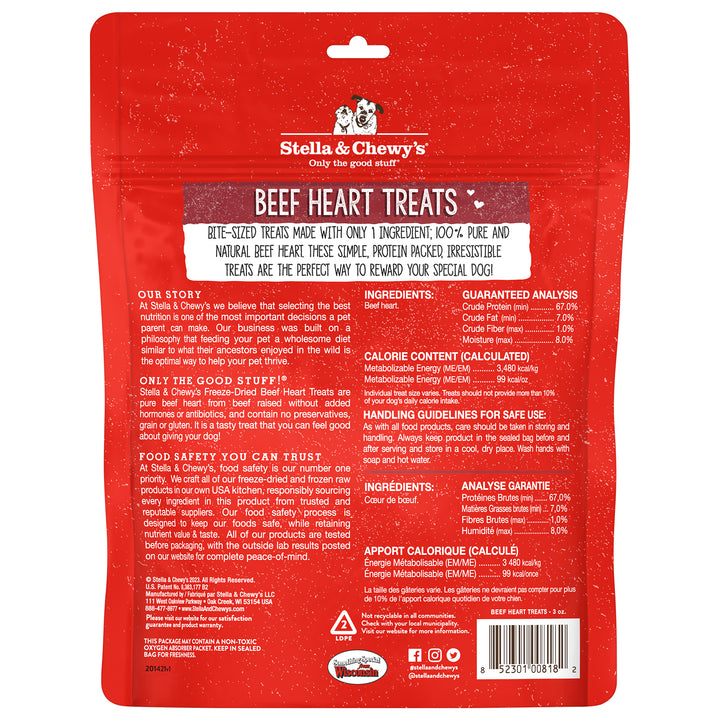 Single Ingredient Treats Beef Heart - 3 oz