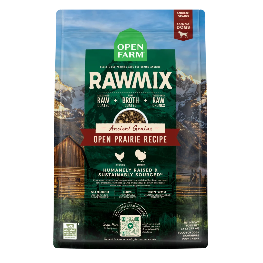 Open Farm RawMix Open Prairie Recipe with Ancient Grains Dog 20 lb