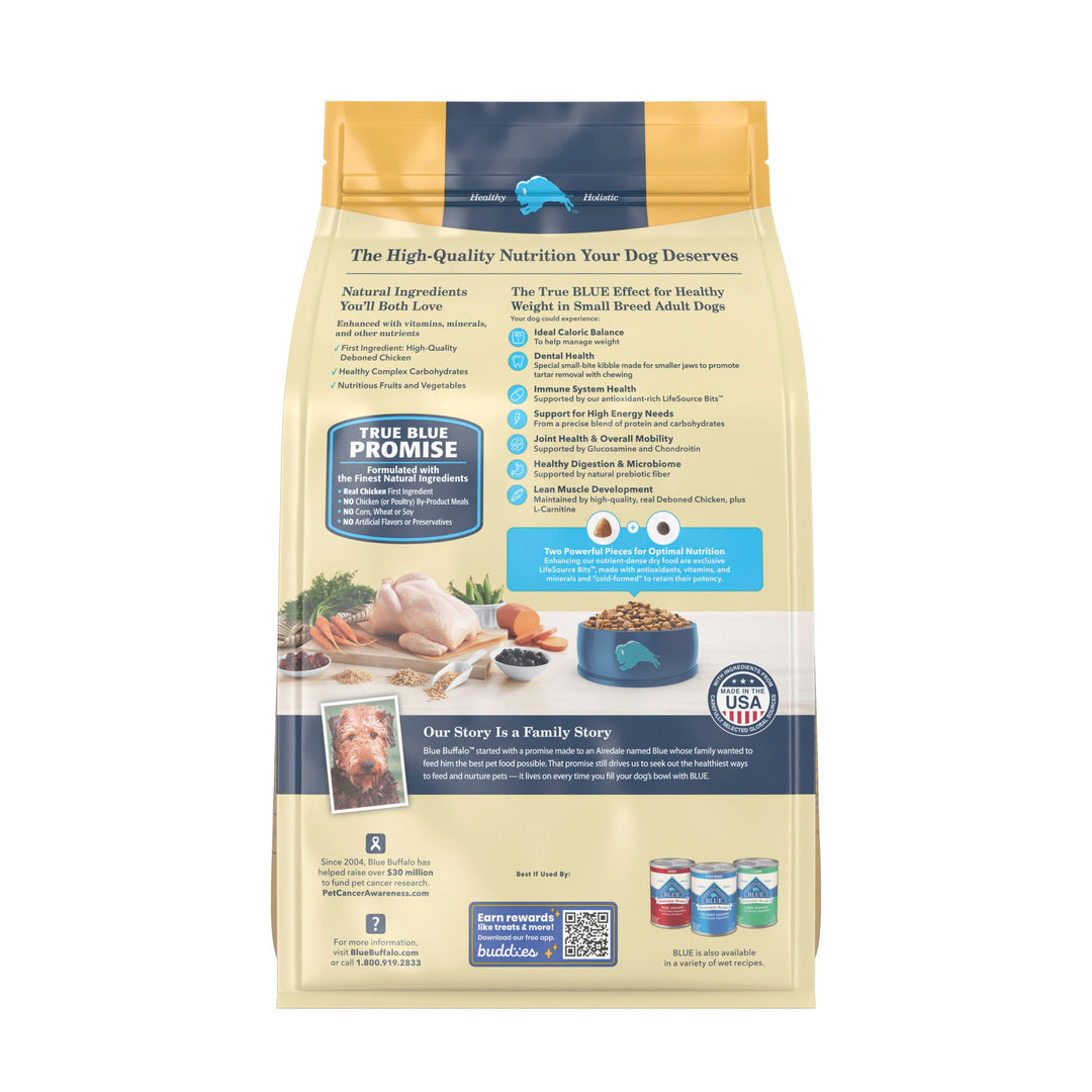 Blue Buffalo Small Breed Healthy Weight Chicken Adult Dog  5 Lb