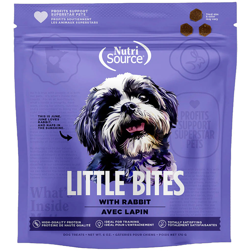 NutriSource Little Bites with Rabbit Dog Treats 6 oz