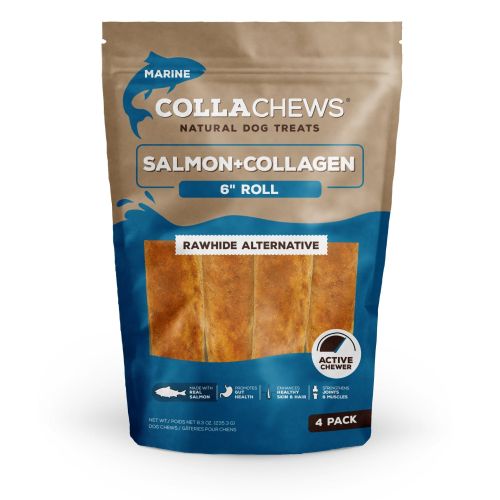 CollaChews 6 Salmon Collagen Rolls 4 Pack Bag