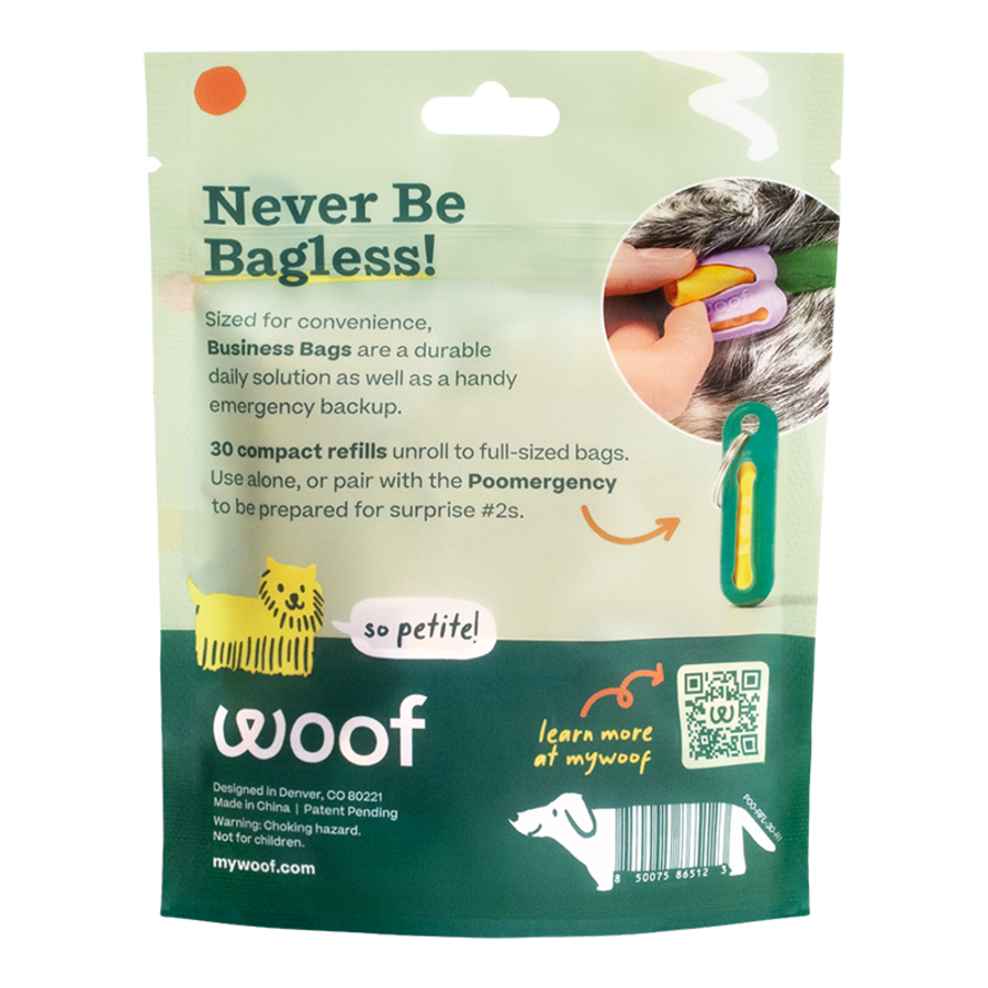 Woof Dog Waste Poomergency Bag Refills 30 ct