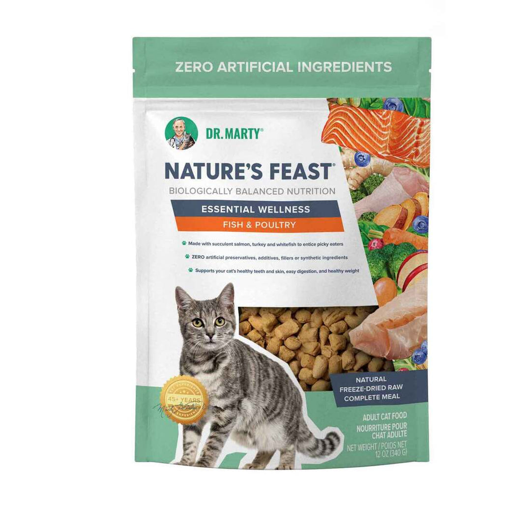 Dr. Martys Natures Feast Essential Wellness Fish Poultry Cat 12 oz