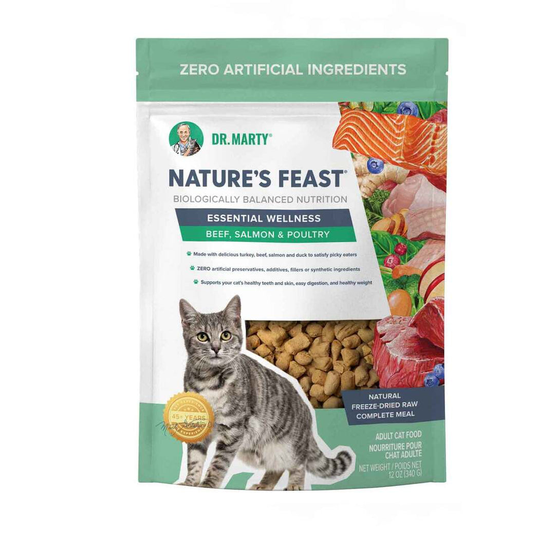 Dr Marty Natures Feast Beef Salmon Poultry for CATS 12oz