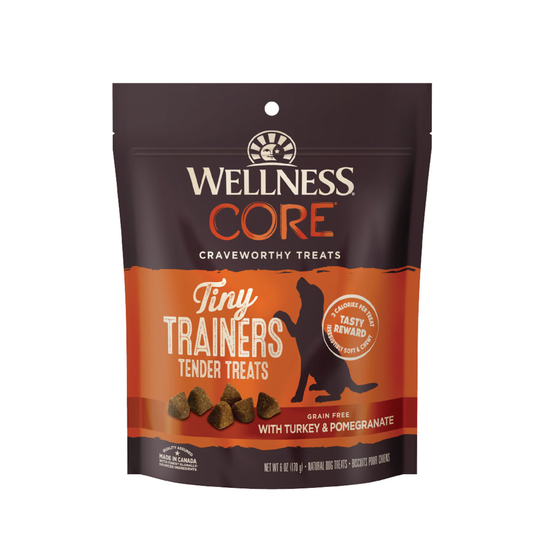 Wellness CORE Tiny Trainers Dog Treats, Natural, Training Treat, Grain Free, Turkey &amp; Pomegranate (6 Ounce Bag)