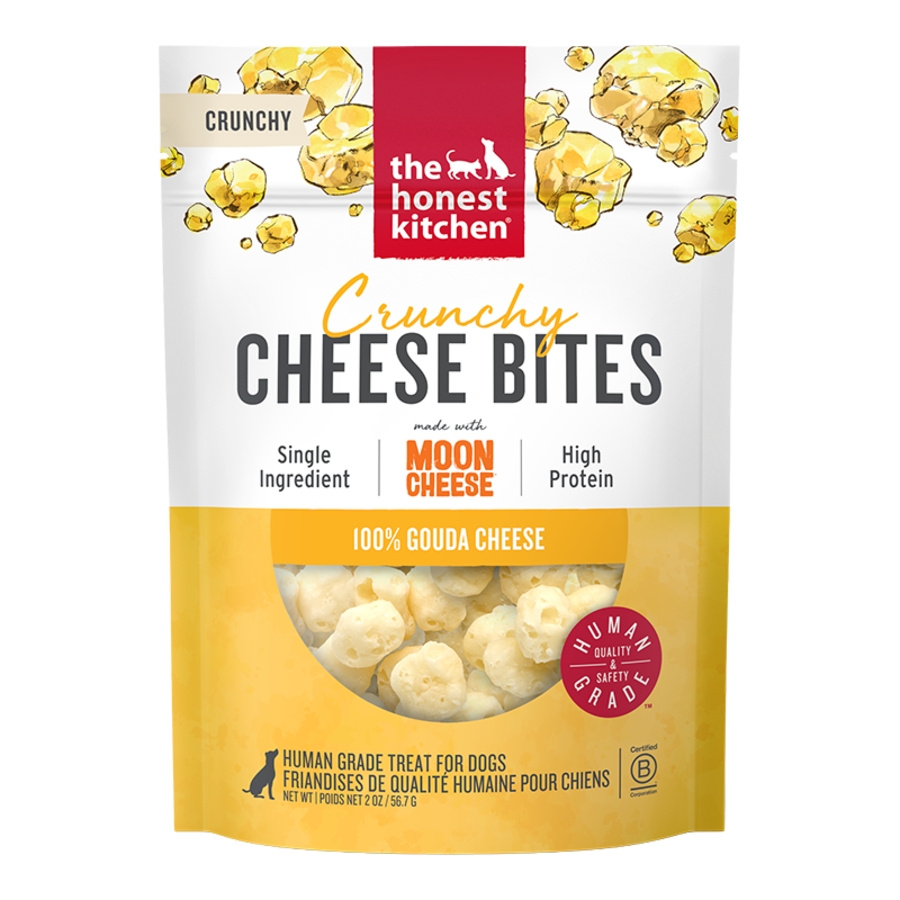 Honest Kitchen Dog Treat Moon Cheese Bites Gouda 2 oz