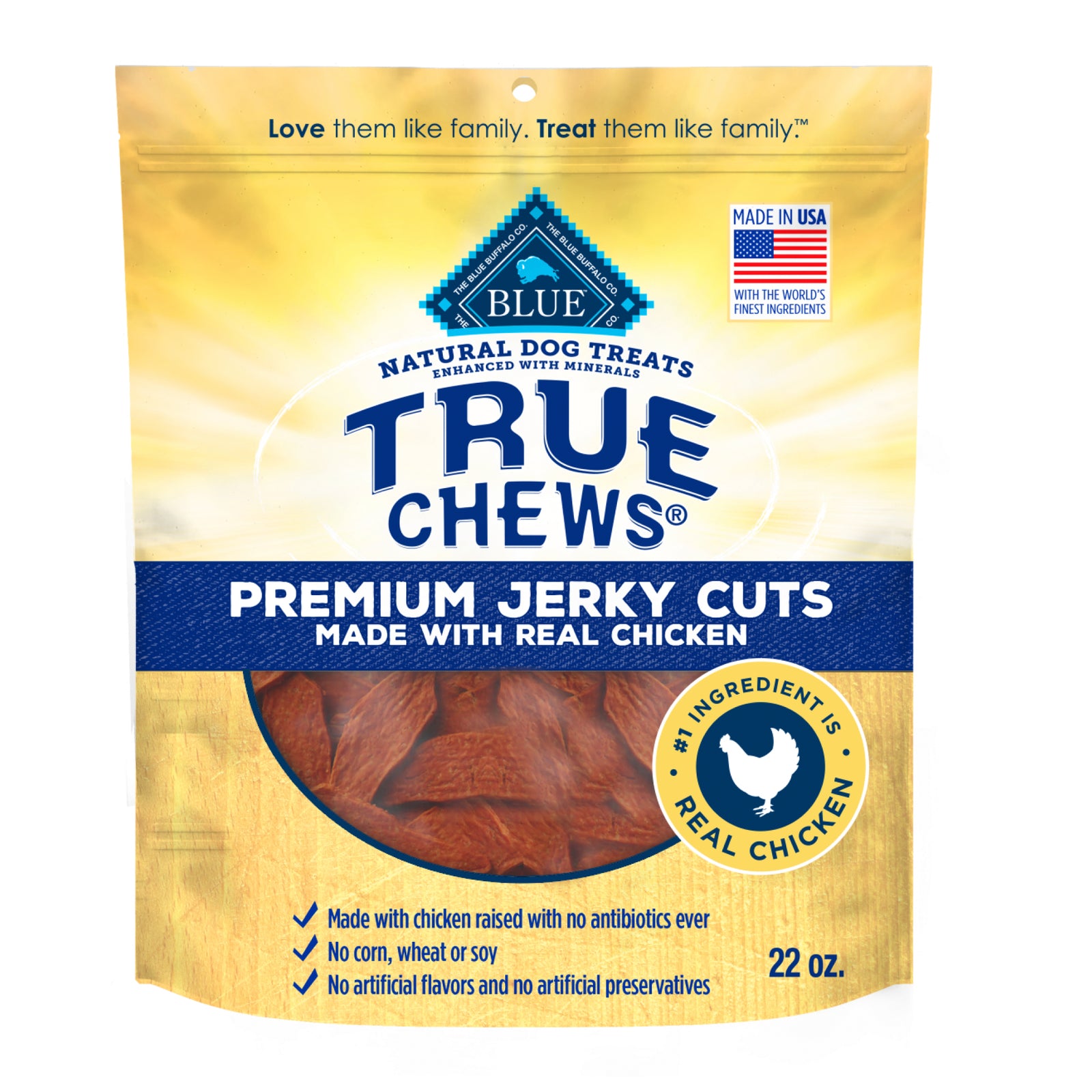 True Chews Chicken Jerky Dog 22 oz