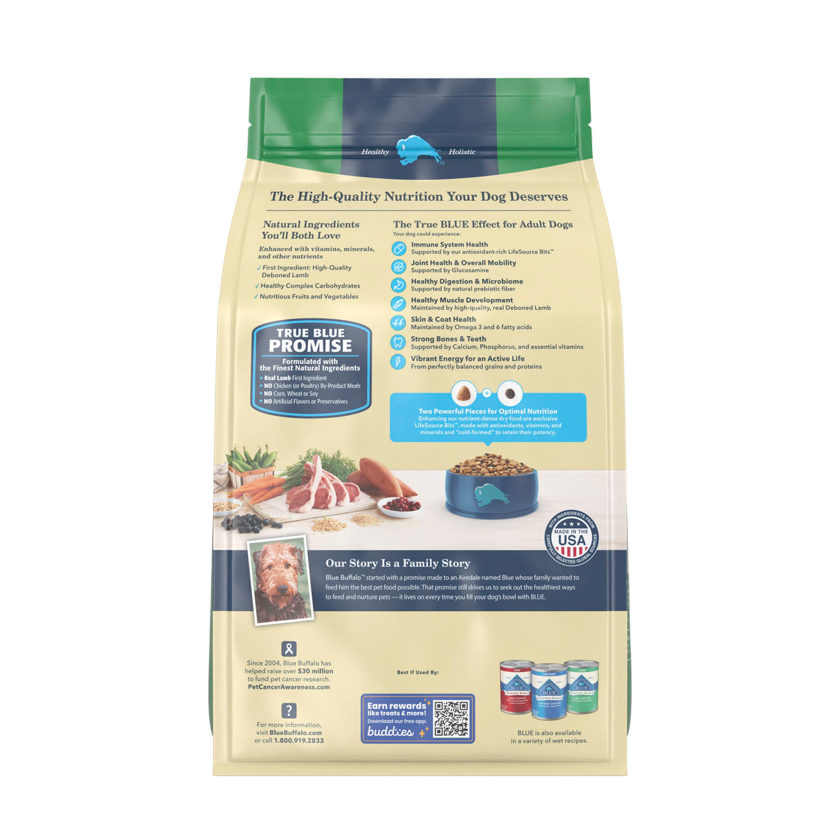 Blue Buffalo Life Protection Lamb and Brown Rice Dry Adult Dog Food 5 lbs