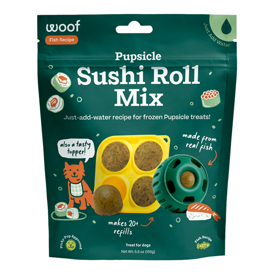 Woof Dog Treat Pupscicle Treat Mix Sushi Roll 5.5 oz