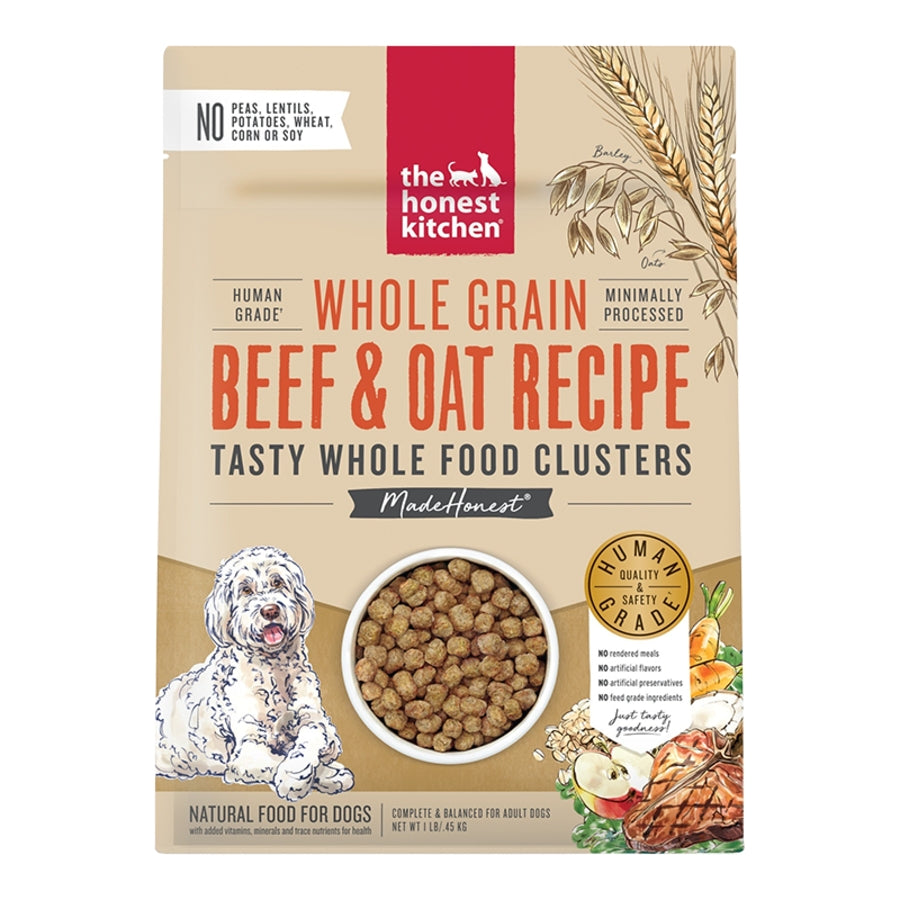 Honest Kitchen Clusters Whole Grain Beef Oat 1lb