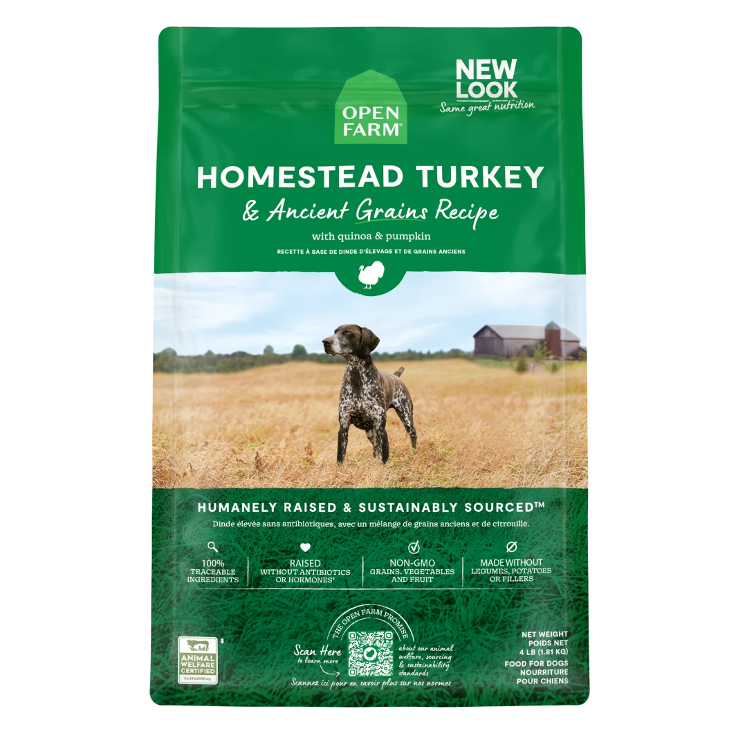 Open Farm Dog Dry Ancient Grain Turkey Homestead 22 LB