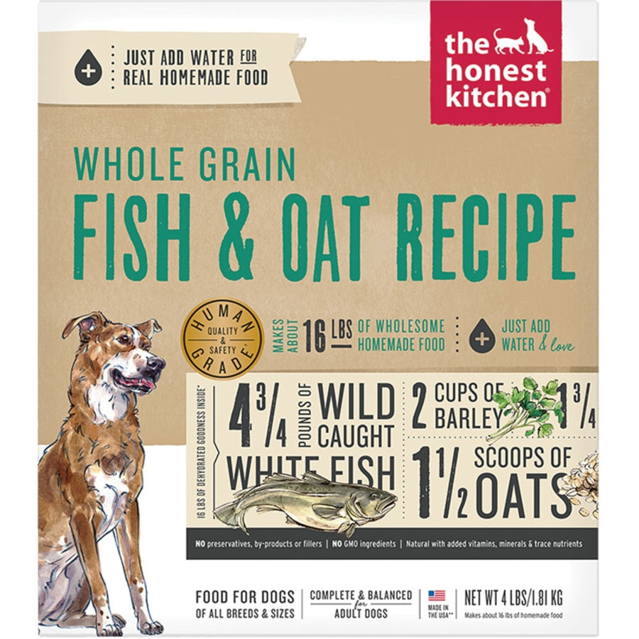 HONEST WGRN FISH OAT DOG FD 4LB