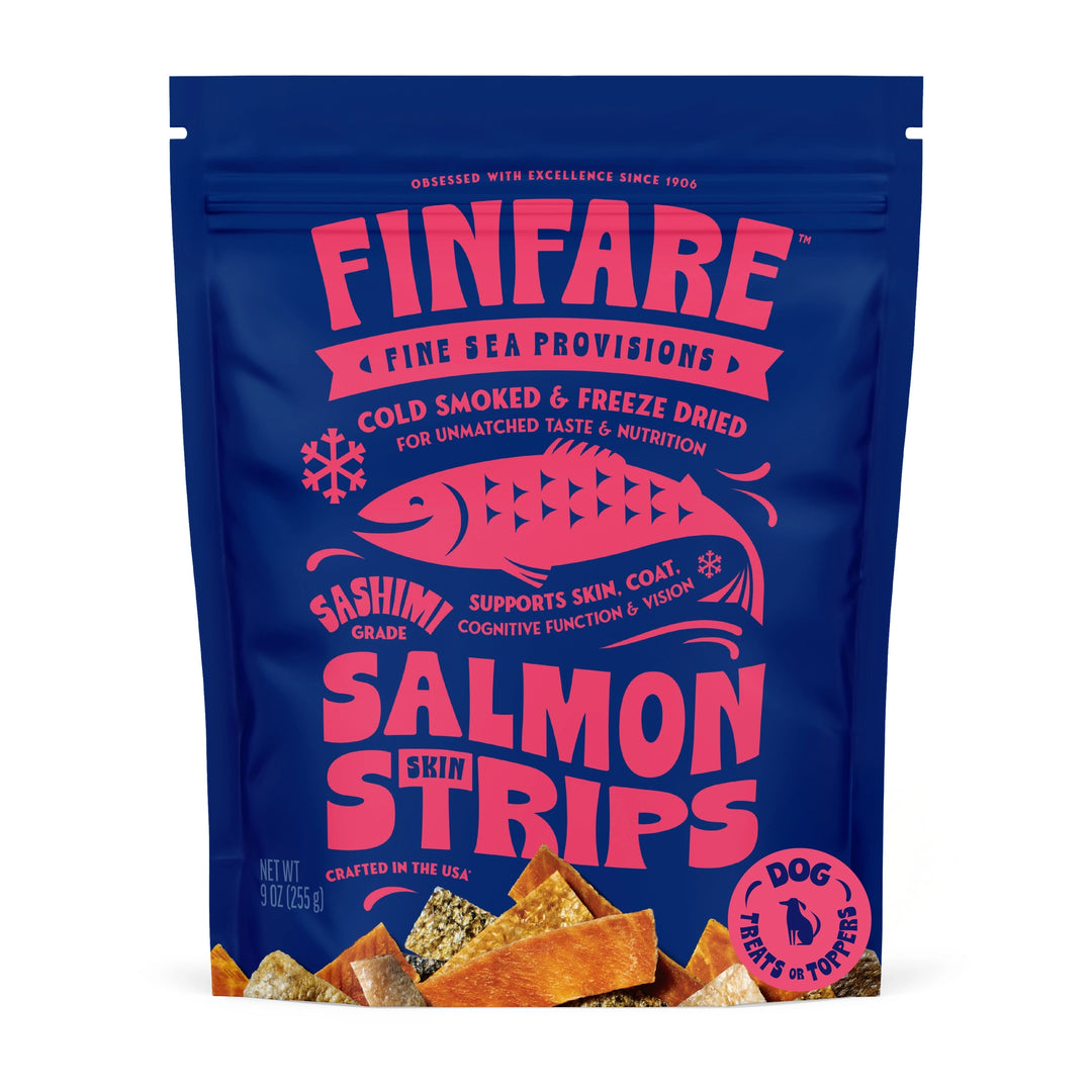 Finfare Grain Free Freeze Dried Strip Smoked Salmon Skin 9oz