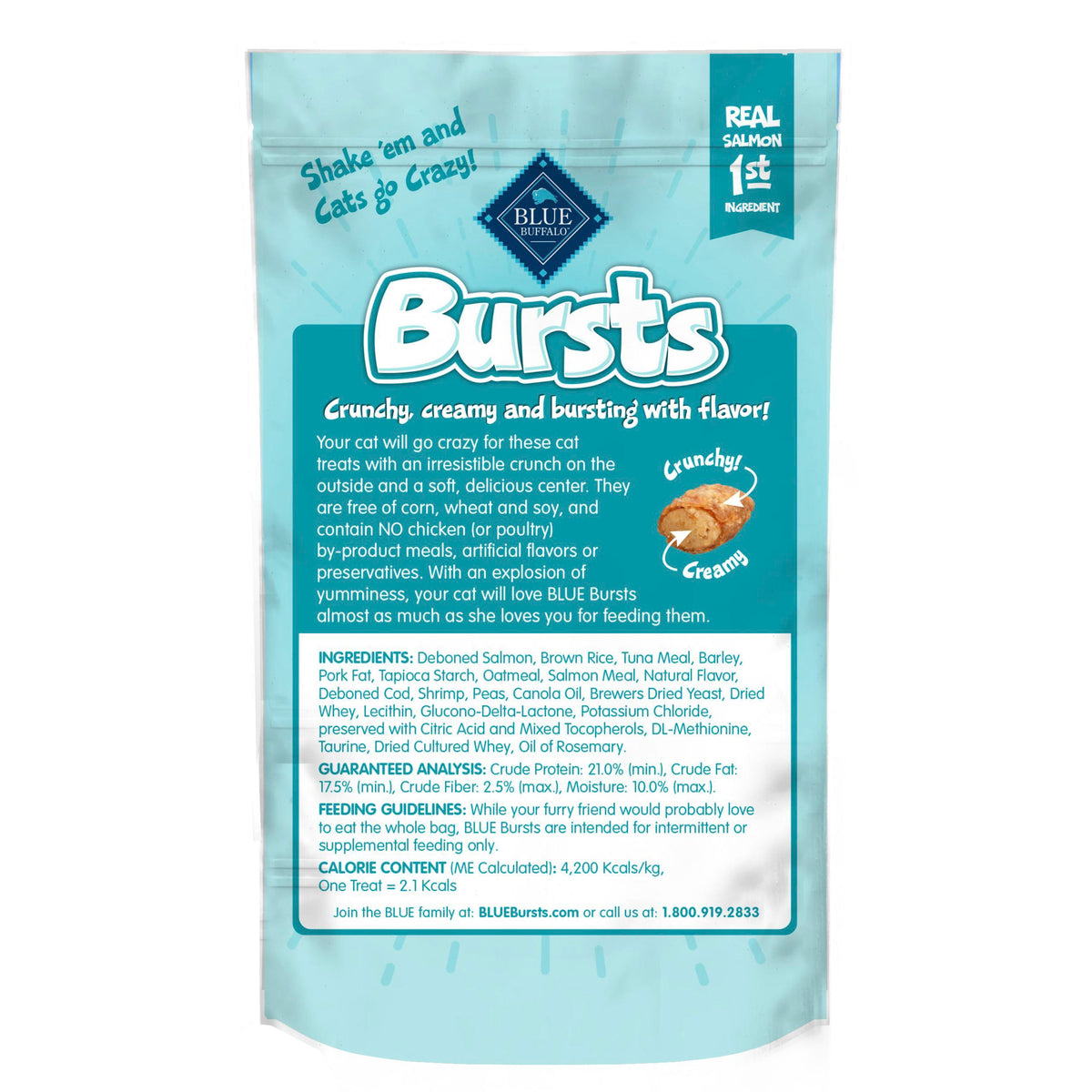Blue Buffalo Cat Bursts Savory Seafood 2oz