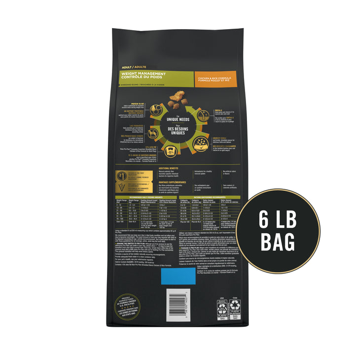 Pro Plan Adult Shredded Weight Management 6lb back