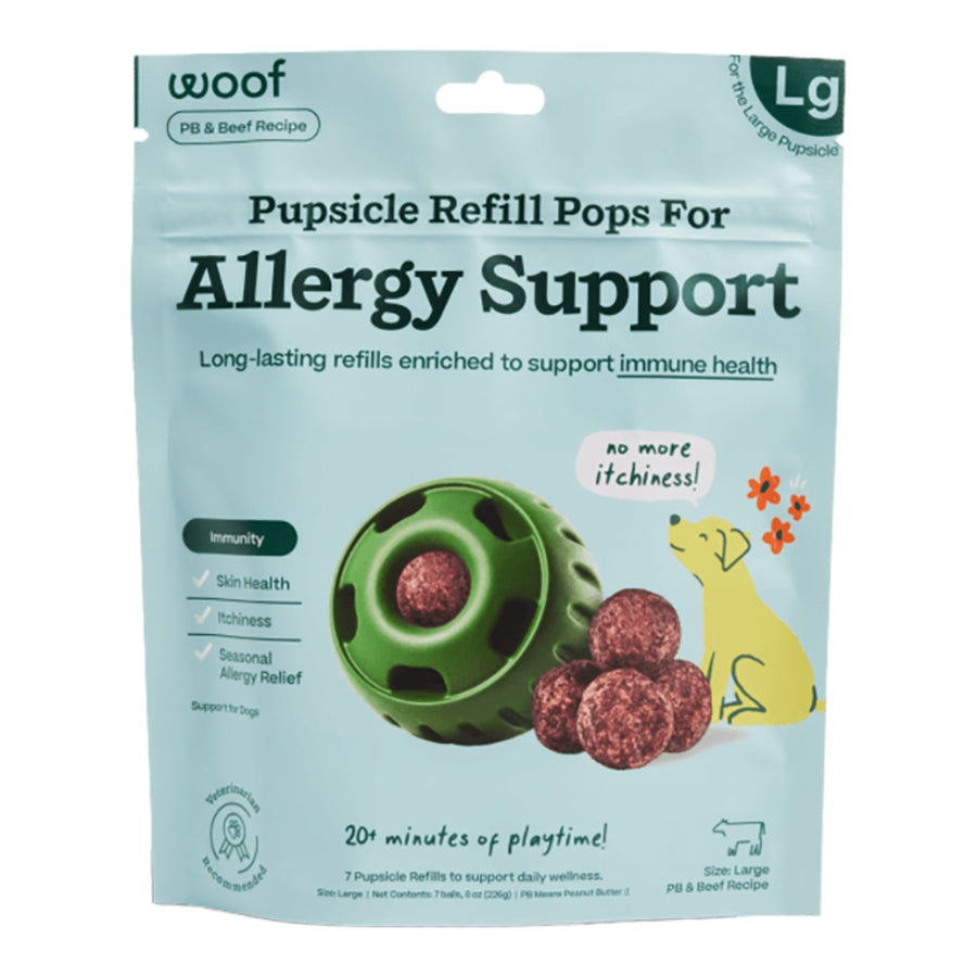Woof Dog Treat Allergy Support Wellness Pops Large 8 oz