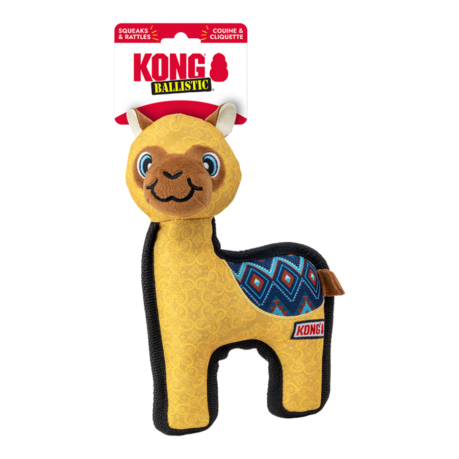 Kong Ballistic Llama Plush Dog Toy Medium