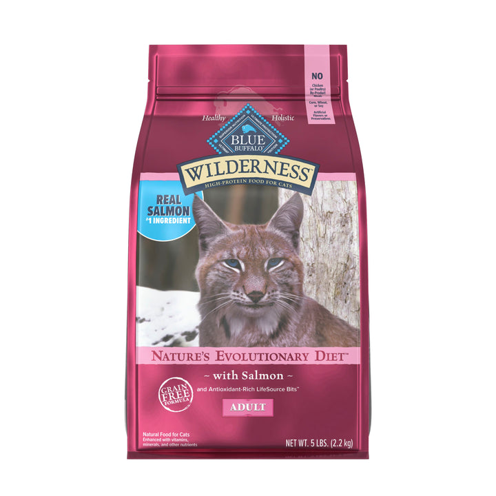 Blue Buffalo Wilderness Grain Free Salmon Cat Food 5 lb Bag