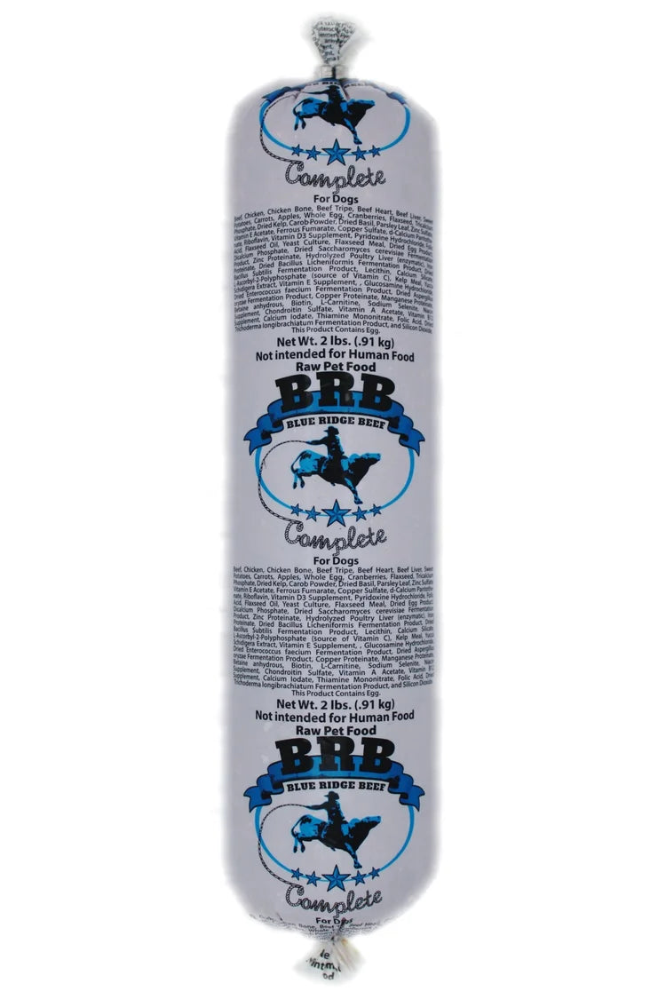 Blue Ridge Beef Dog Frozen Complete 2LB Chubs