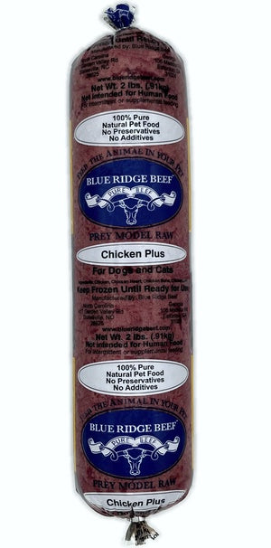Blue Ridge Beef Dog Frozen Chicken Plus 2LB Chubs